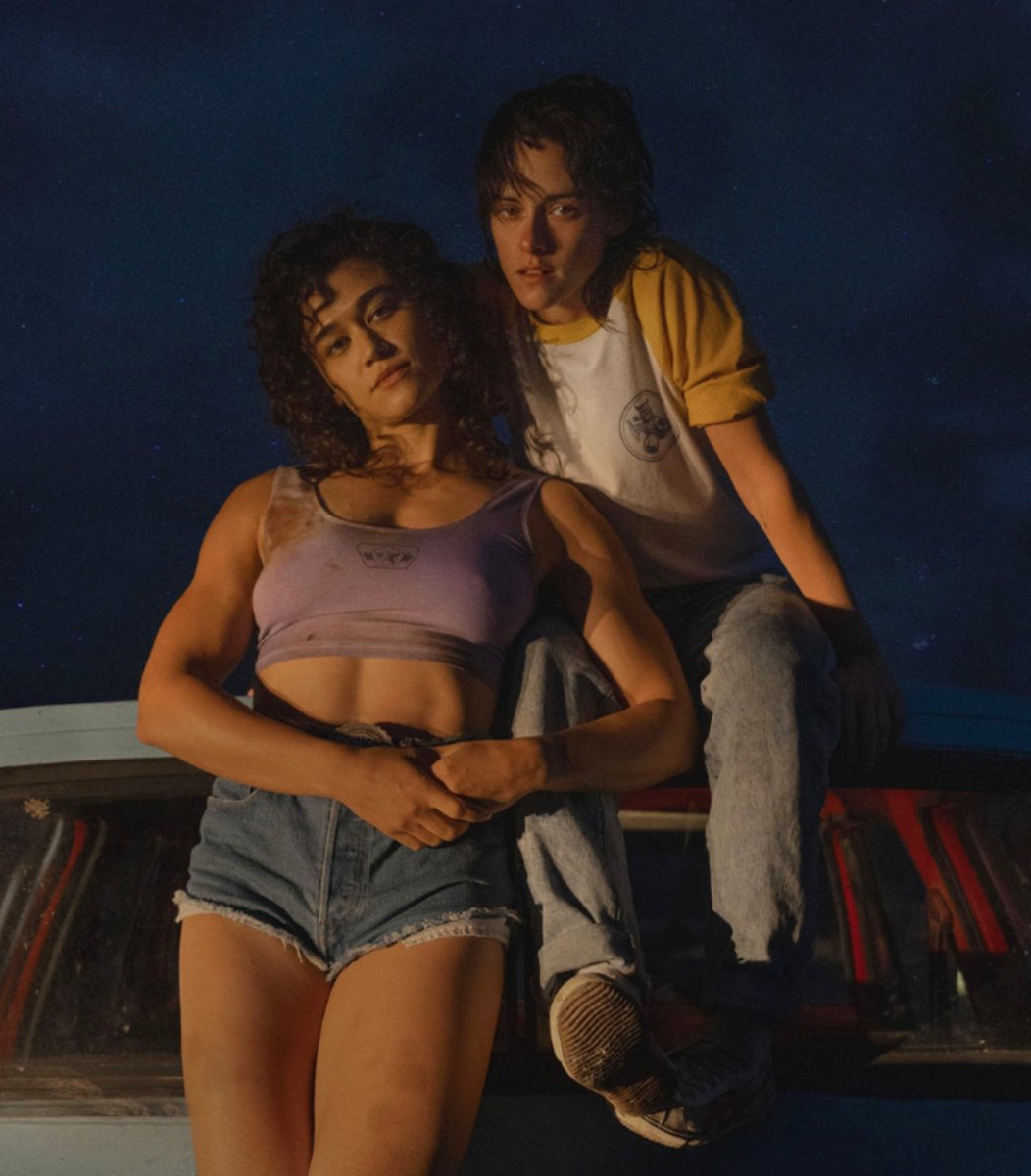 sapphicslike's tweet photo. ‘love lies bleeding’ starring kristen stewart and katy o’brian. it's a romantic thriller about a bodybuilder who falls in love with a gym manager https://t.co/3BRygbdj0V