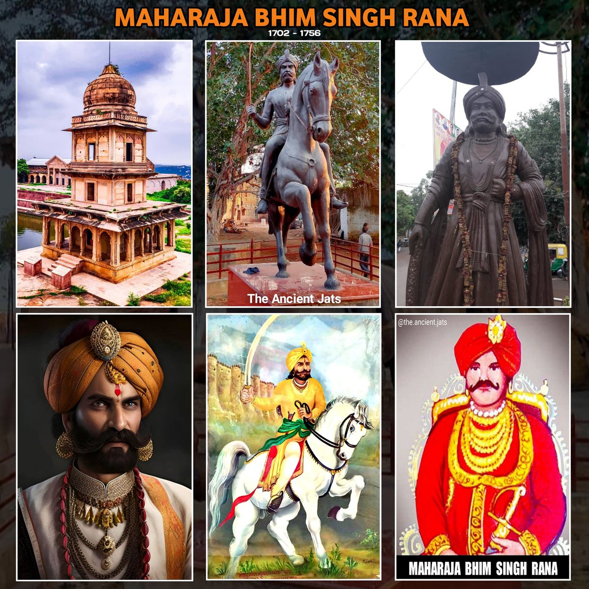 Ancient_Jat's tweet photo. Maharaja Bhim Singh Rana (1702-1756) was the Powerful Jat ruler of princely state of Gohad, who fought against Mughals, Marathas and Bhadaurias. He occupied the Gwalior Fort from 1740-1756. The Rana's (Bamrolia) family fort included in the ‘World Heritage Honorable Unesco List’. https://t.co/JEKNEQMwcZ