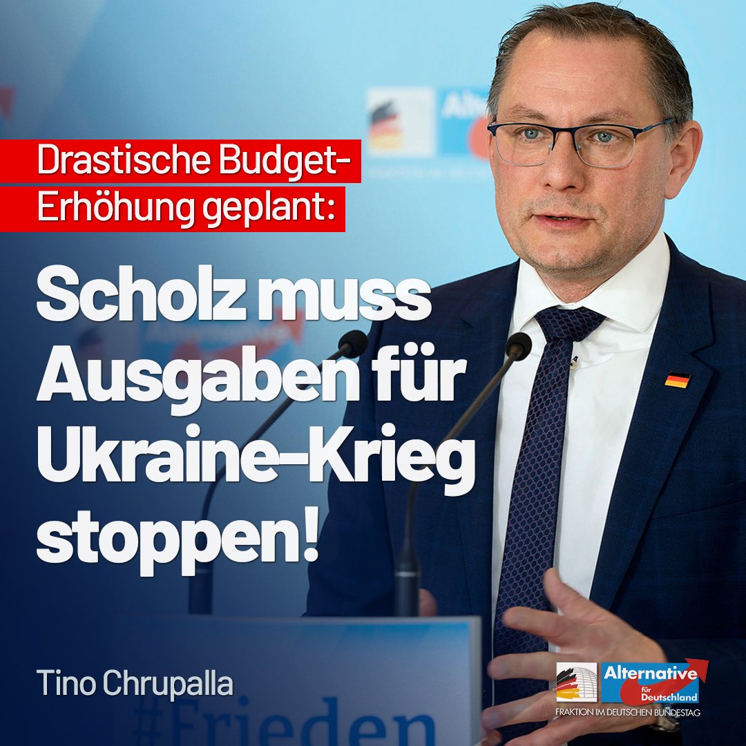 „Die US-Bürger sind es leid, dass ihr Geld für fremde Kriege ausgegeben wird. Auch Bundeskanzler Olaf #Scholz muss die Milliardenausgaben für den #Ukraine-Krieg stoppen!“ <a href="/Tino_Chrupalla/">Tino Chrupalla</a> afdbundestag.de/tino-chrupalla…