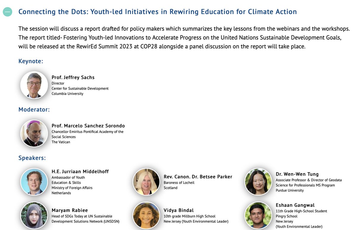 🗺️Tomorrow: SDGs Today & @CSD_Columbia will present the Eco Ambassadors Summer Program at the @RewirEd_Summit during #COP28 , sharing insights on #geospatial data & tech for a bottom-up approach to climate action. Don't miss our session! rewiredsummit.org #RewirEdSummit2023