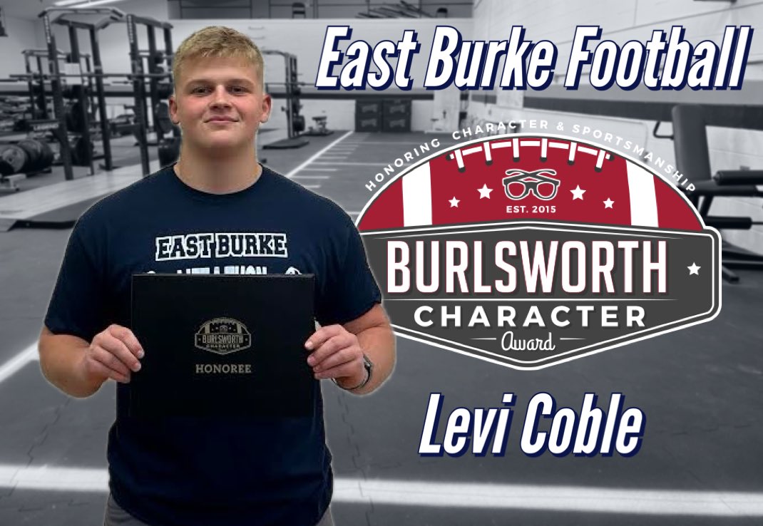 EastBurkeFB's tweet photo. Congratulations to Levi Coble for being selected as our @Burlsworth_Fdn Character Award winner. @levi_coble https://t.co/Mf275xp5cC