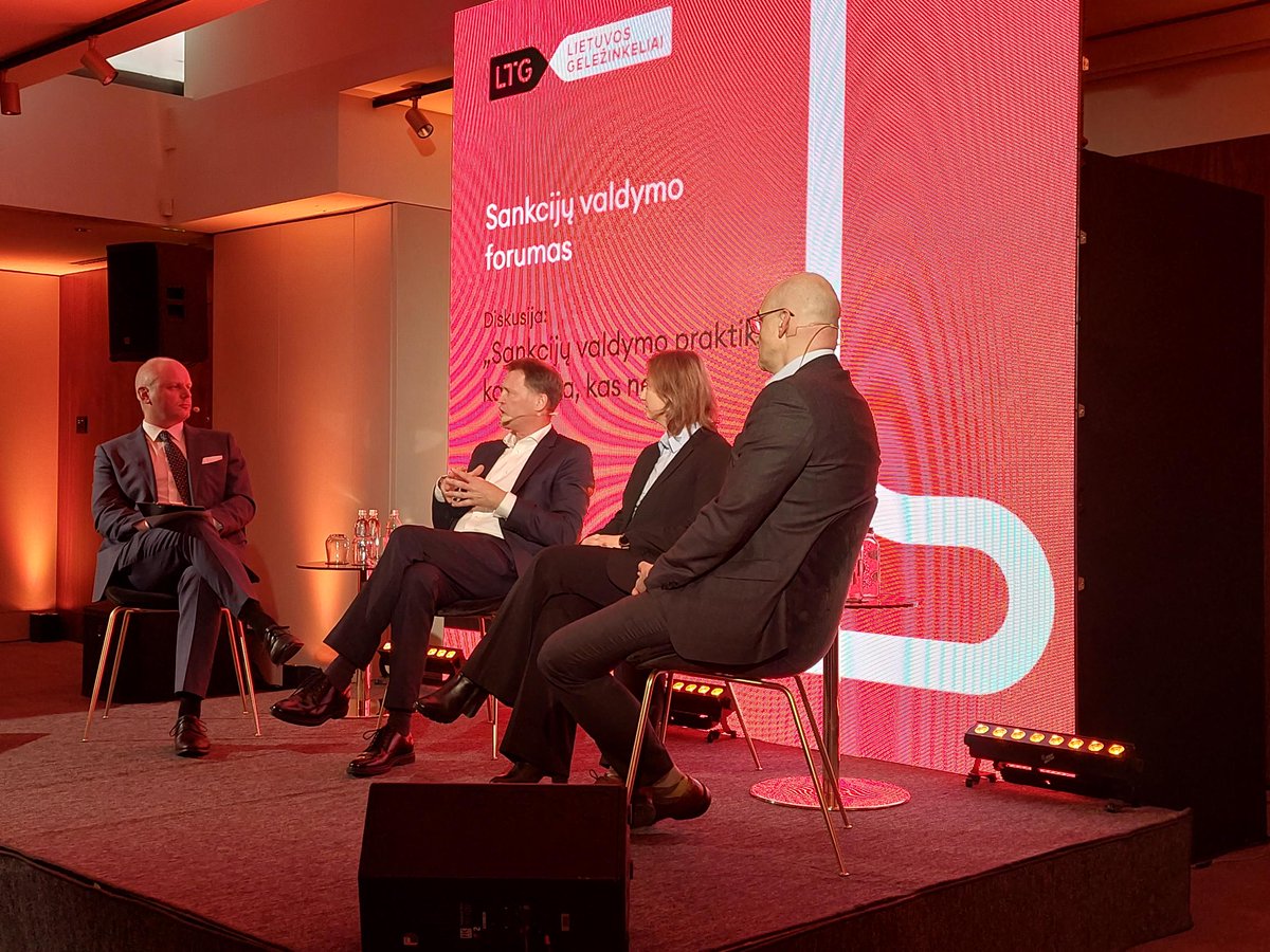 Vytas Leškevičius (@leskevicius) on Twitter photo Good exhange at #sanctions implementation forum run by #LithuanianRailways. Businesses&institutions discussed the ways to strengthen controls&prevent attempts to circumvent sanctions on Russia&Belarus. Insightful keynotes by DFM <a href="/Jovita_Pra/">Jovita Neliupsiene</a> &ViceMin <a href="/LRsusisiekimas/">Transport_LT | #StandWithUkraine</a> #Maskalioviene Good exhange at #sanctions implementation forum run by #LithuanianRailways. Businesses&institutions discussed the ways to strengthen controls&prevent attempts to circumvent sanctions on Russia&Belarus. Insightful keynotes by DFM <a href="/Jovita_Pra/">Jovita Neliupsiene</a> &ViceMin <a href="/LRsusisiekimas/">Transport_LT | #StandWithUkraine</a> #Maskalioviene