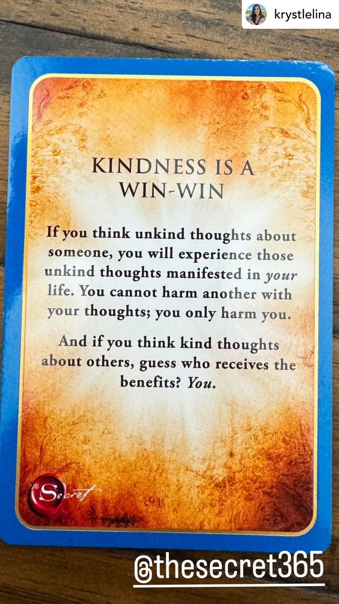 thesecret's tweet photo. Kindness is a win-win
Our friend Krystle Lina (@krystlelina on IG) has drawn this inspiration from the deck of her Secret Manifestation Cards. https://t.co/BWfRzAhgwR