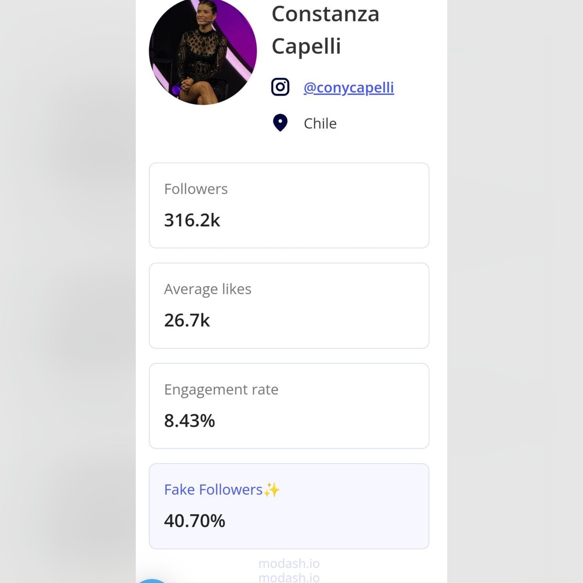 dieksall's tweet photo. JAJAJAJAJ💀

Las conistas ayer  riéndose de que la Scar tenía 20% de seguidores falsos y resulta que fui a la página donde estaban viendo estos resultados y la Coni tiene el 40% casi la mitad de sus seguidores son falsos. VERGUENZA.

 #TeamEskarcita #granhermanoChv #Granconstanza https://t.co/QCyQy4WPlb