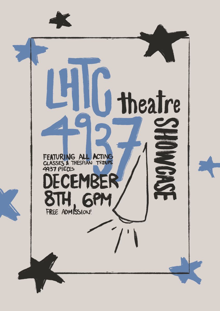 Make sure to come to our theater showcase tomorrow (12/8) <a href="/6pm/">Follow us @Shop6pm!</a>! We will be showcasing our district competition pieces going to state festival, along with showcasing our other theater classes! Hope to see you there! 💙🤍