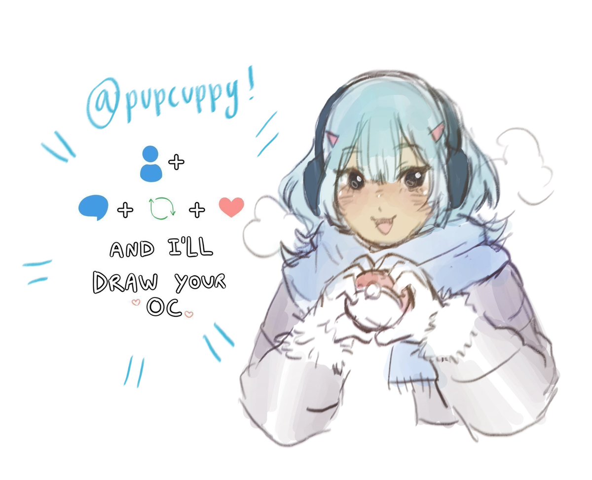 looking for #artmoots !!!! lets be mutuals #artistsontwitter :))))) 

-follow, like, rt, and comment your oc and ill draw them!