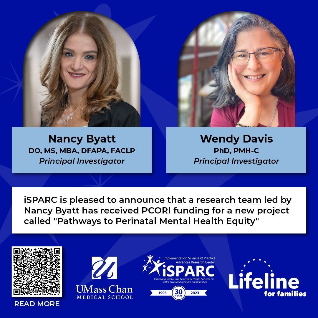UMass Chan iSPARC (@umass_sparc) on Twitter photo Big News! <a href="/PCORI/">The Patient-Centered Outcomes Research Institute</a> awards Dr. <a href="/nancybyatt/">Dr. Nancy Byatt</a>, ExecDir of <a href="/LifelineforMoms/">Lifeline for Moms</a> at <a href="/UMass_SPARC/">UMass Chan iSPARC</a> & Dr. Wendy Davis, ExecDir of @PostpartumHelp $21M to conduct a new #PerinatalMentalHealth equity study. buff.ly/3GrXixW
<a href="/UMassChan/">UMass Chan Medical School</a> <a href="/UMassPsychiatry/">UMass Psychiatry and Behavioral Sciences</a> @transitions_acr
#PerinatalHealth Big News! <a href="/PCORI/">The Patient-Centered Outcomes Research Institute</a> awards Dr. <a href="/nancybyatt/">Dr. Nancy Byatt</a>, ExecDir of <a href="/LifelineforMoms/">Lifeline for Moms</a> at <a href="/UMass_SPARC/">UMass Chan iSPARC</a> & Dr. Wendy Davis, ExecDir of @PostpartumHelp $21M to conduct a new #PerinatalMentalHealth equity study. buff.ly/3GrXixW
<a href="/UMassChan/">UMass Chan Medical School</a> <a href="/UMassPsychiatry/">UMass Psychiatry and Behavioral Sciences</a> @transitions_acr
#PerinatalHealth