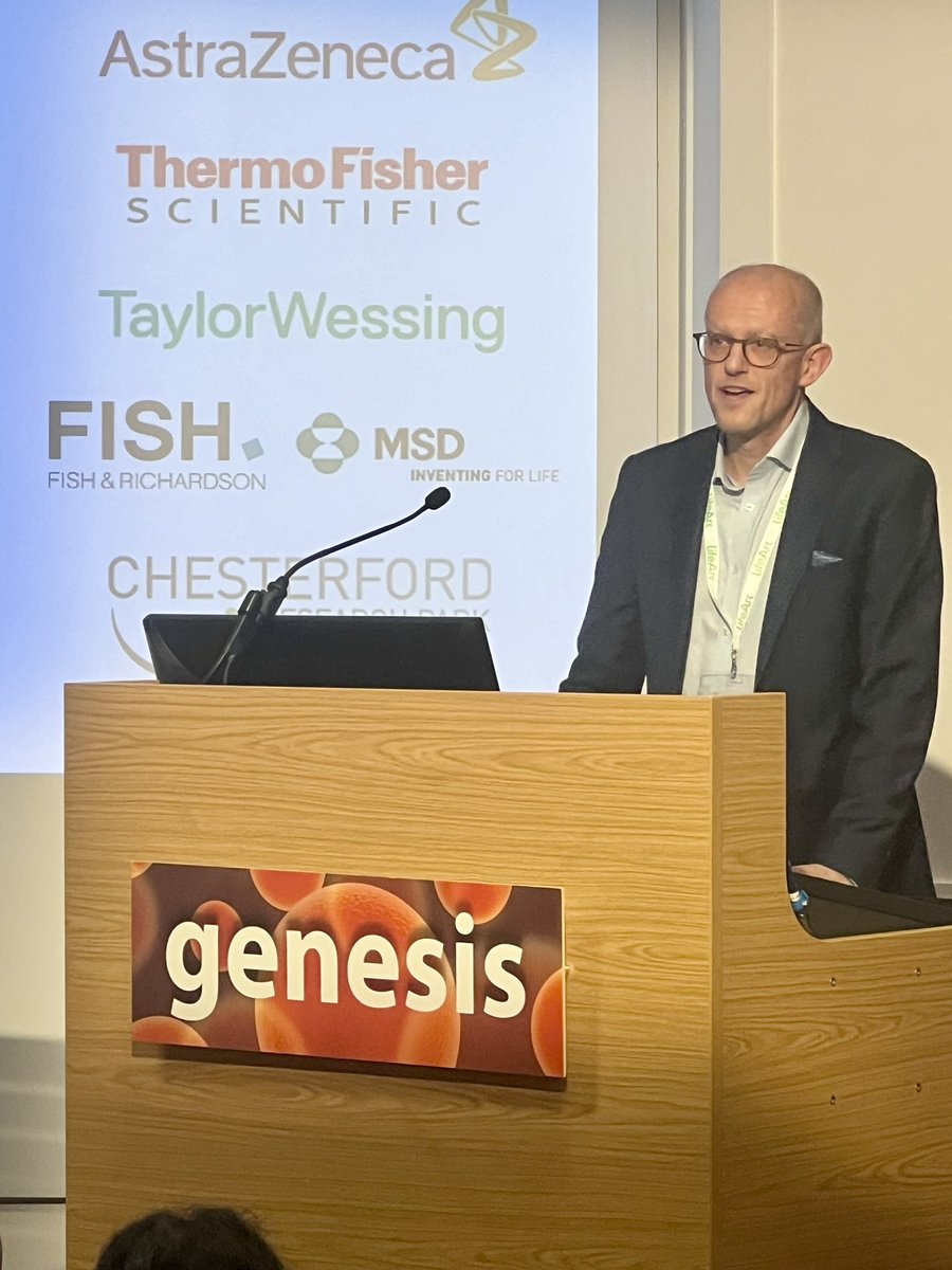 Our CEO Neil Miller presenting today at #GenesisLondon2023 as a finalist for the #BioNewsRoundAward. Fingers crossed 🤞 #mitochondria #mPTP #Parkinson’s #MND