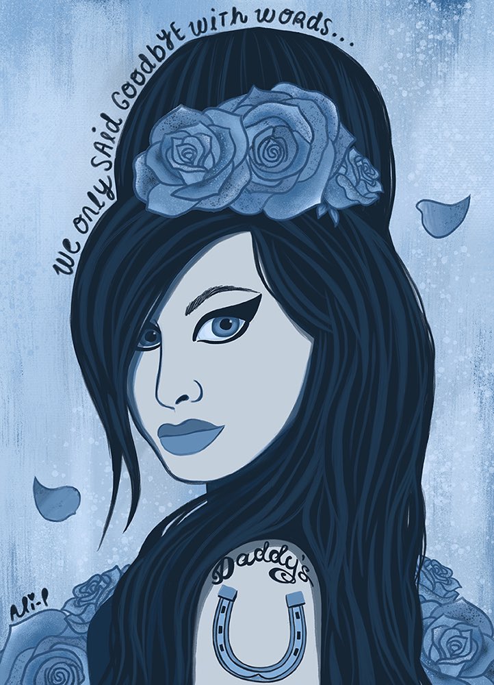 Another submission for @BBC6Music and @maryannehobbs Art is Everywhere. Amy 🖤 What a Queen and an immense talent… her life tragically ended too soon. Never forgotten x #6musicart #amywinehouse
