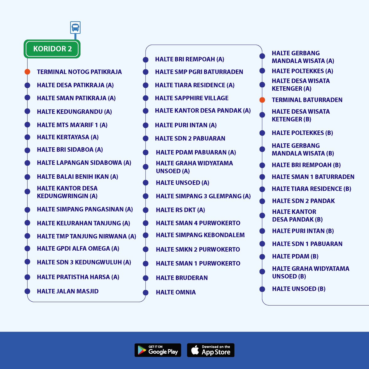 teman_bus's tweet photo. Mau jalan-jalan ke Alun-alun Purwokerto? Naik Teman Bus aja, nih minim spill rutenya!

Info lebih lanjut melalui https://t.co/N2TCM7n7Gt

#KamiAdaUntukAnda
#DownloadTemanBus https://t.co/ci0HEJWcSp