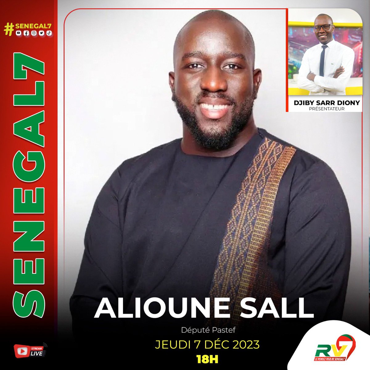 <a href="/SALLAlioune20/">SALL Alioune</a> député de la
Diaspora et Coordonnateur de <a href="/PastefFrance/">Pastef_FranceOfficiel</a> sur #Senegal7 pour un Roundup de l’actualité ce jeudi 18:00 GMT soit 19:00 en France #PROS #FocusParrainageDiomaye 
<a href="/MONCAP_PASTEF/">MONCAP DIASPORA- PASTEF</a> <a href="/DiabyMS/">Mohamed DIABY</a> <a href="/fodye_cisse/">Fodyé CISSÉ</a> <a href="/Kingtapha/">Kingtapha</a> <a href="/FallAliwu/">Aliou</a> <a href="/MakeedahBalqis/">Aïssata 𝕷𝖆 𝕹𝖚𝖇𝖎𝖊𝖓𝖓𝖊 🇸🇳🇨🇵🇲🇱🇵🇸</a> <a href="/babalinguere84/">Boubacar Thioye</a>