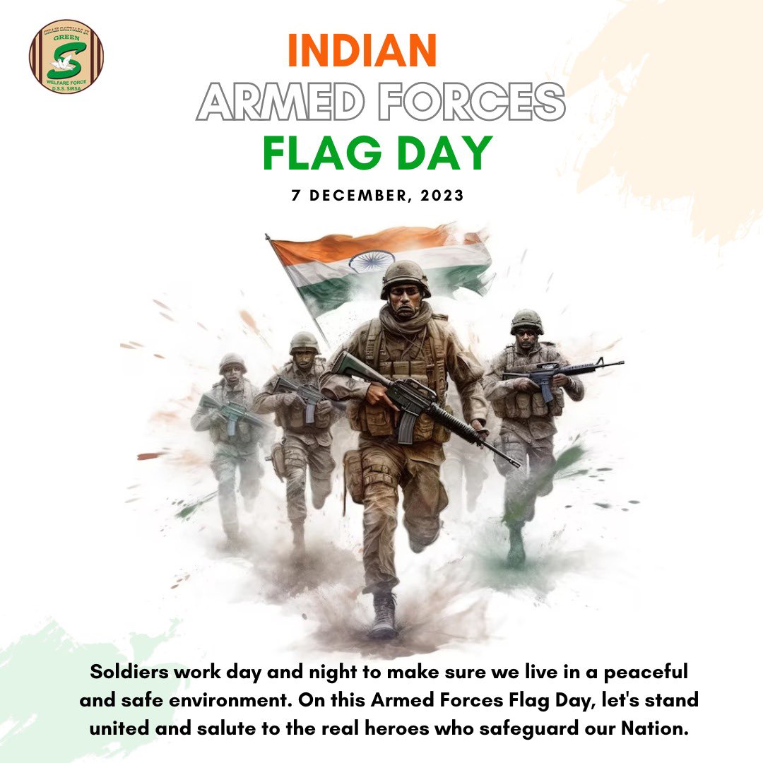 For every battle etched in history, for the glory they've brought to India, a grand salute to all fearless soldiers on #IndianArmedForcesFlagDay. Our soldiers aren't just protectors; they are the architects of peace, the unsung heroes of every chapter written in the name of…