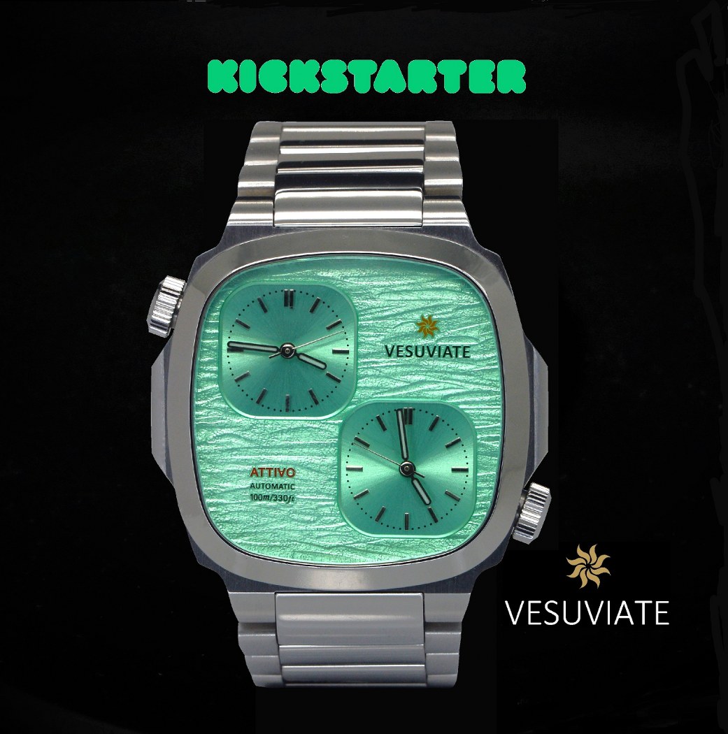 Vesuviate_Watch's tweet photo. VESUVIATE Attivo-Duplex Kickstarter is now live! https://t.co/CFOFM5cB9f
#squarewatch #uniquewatches #wristwatches #uniquetimepieces #watchnerd #dualtime #wristshot #dailywatchfix #instawatch #dualtimewatch #affordablewatch #watchfamily #wornwear https://t.co/H3MkF92rKh
