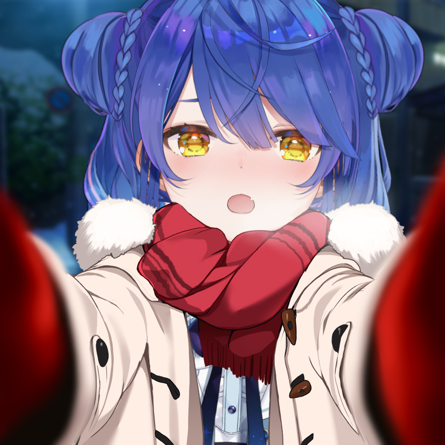 もー！ ほっぺた めっちゃ つめたいじゃんか。