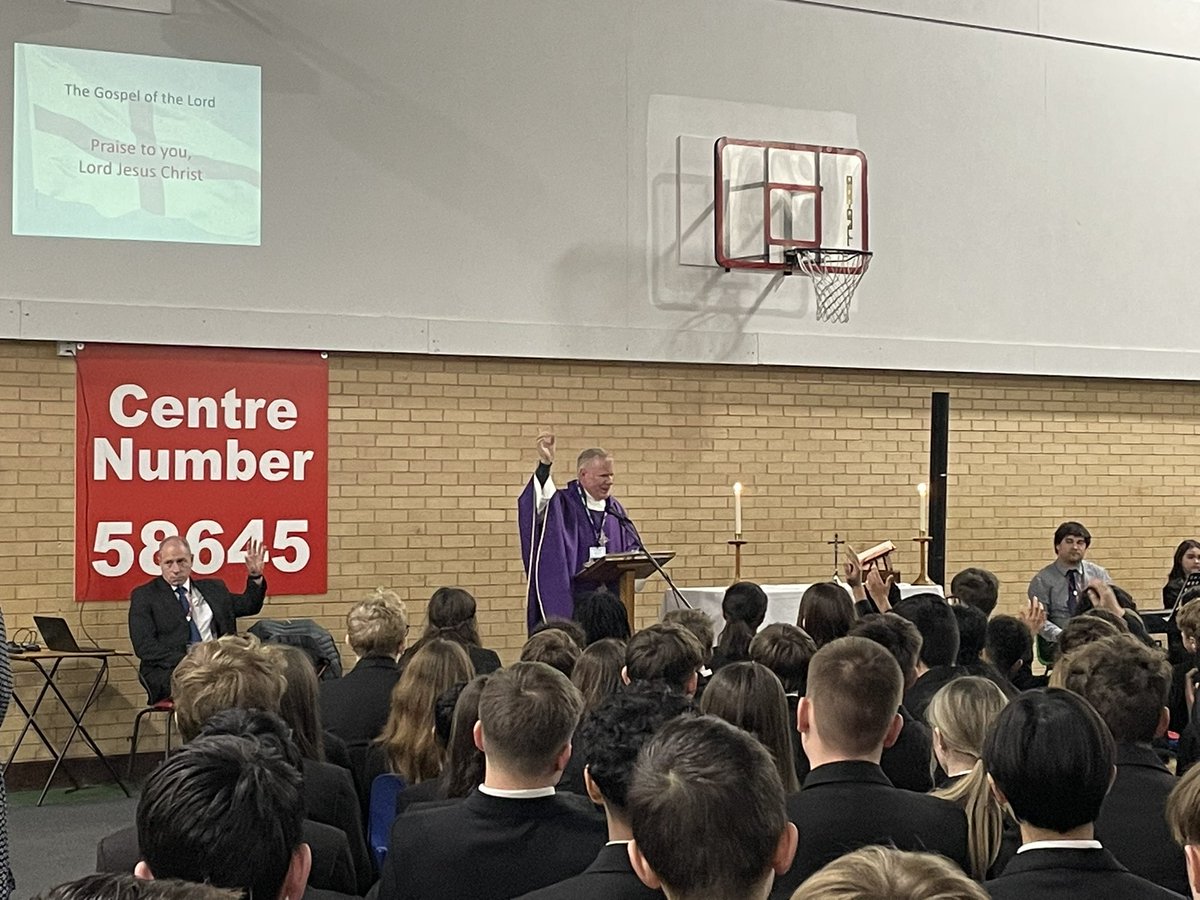 Students and staff are attending Advent mass today