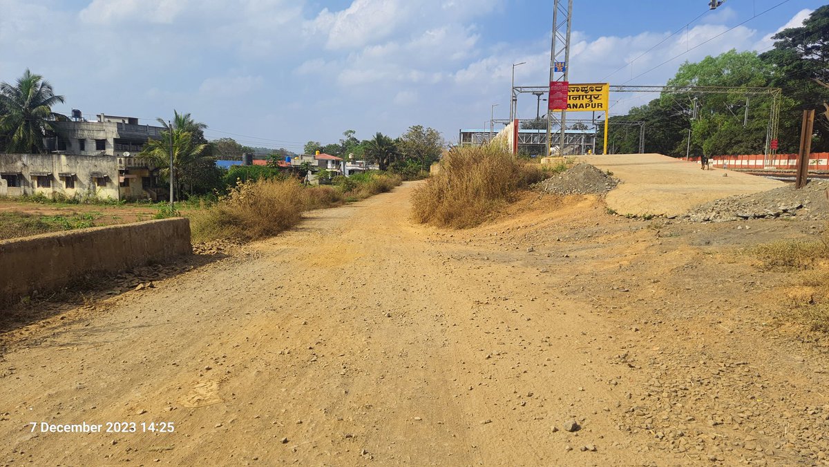 <a href="/drmubl/">DRM Hubballi</a> 
<a href="/srdmesbc/">srdmesbc</a> 
<a href="/SWRRLY/">South Western Railway</a> 
<a href="/RailMinIndia/">Ministry of Railways</a> 
<a href="/RailMadad/">RailMadad</a> 
please see the road condition provided by railways. 
this road is under railway. 
place-khanapur,Belagavi,karnataka
people on bycycles, bikes falling down.sinse 2 yrs road condition is not improved. Kindly look into this.