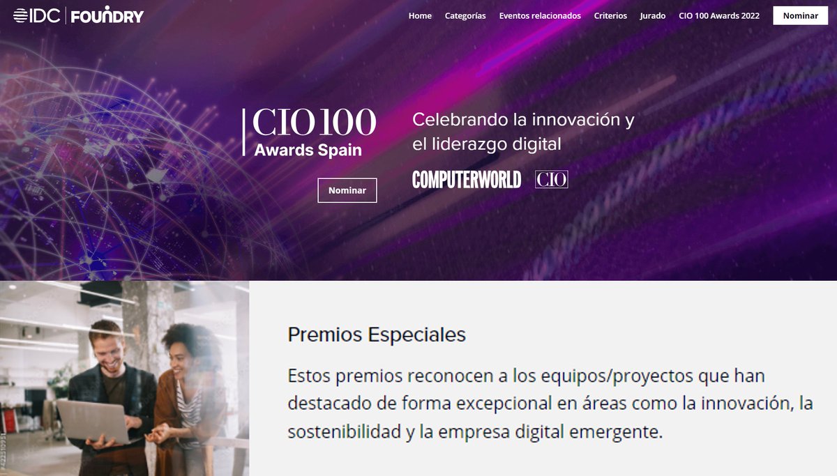 🤗 Encantados de estar nominados como finalistas a los #PremiosCIO100 en la categoría "Premio especial a la #Innovación"  🧑‍💻 que considera nuestros proyectos de #innovación un activo dentro del sector 💦  con un impacto positivo en nuestra empresa.

<a href="/dinapsis/">Dinapsis</a> #Canarias