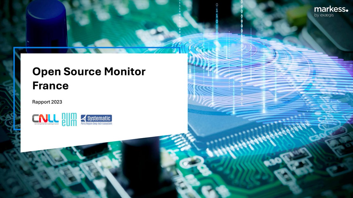 cnll_fr's tweet photo. Publication de l'étude "Open Source Monitor France 2023"
https://t.co/uClQN84dI5
Largement adopté par les entreprises et  administrations françaises, l’open source est un atout  majeur pour répondre aux défis de l’indépendance technologique et de la transition écologique. https://t.co/F0aAvYHKVq