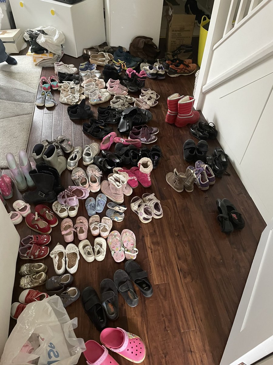 When you’ve had children for 10 years and finally get round to clearing their old shoes from the garage