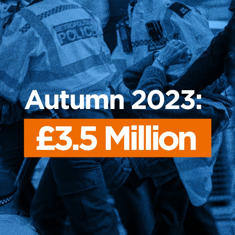 metpoliceuk's tweet photo. Community policing in London is at the forefront of our priorities.

Yet hundreds of officers were being taken away from local teams to deal with Just Stop Oil protests every day for five weeks - we made 657 arrests.

Since Oct 2022 the cost of policing JSO is now £19.9 million.