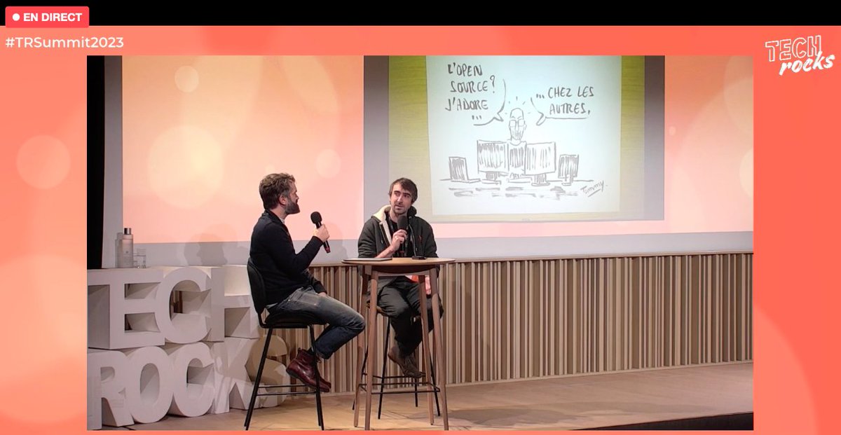 FrancoisN0's tweet photo. [#TRSummit2023] 🗣️ "Le talent est global" rappelle @tlacroix6 (CTO @MistralAI) en réaffirmant le rôle et la valeur de l'#opensource et ses acteurs dans le monde entier 🌍

🗓️@TechRocksFr 🗓️@OSXP_Paris #OSXP2023 de beaux témoignages aujourd'hui pour la #communauté #opensource 🌱👏 https://t.co/g0yxEb0uBN