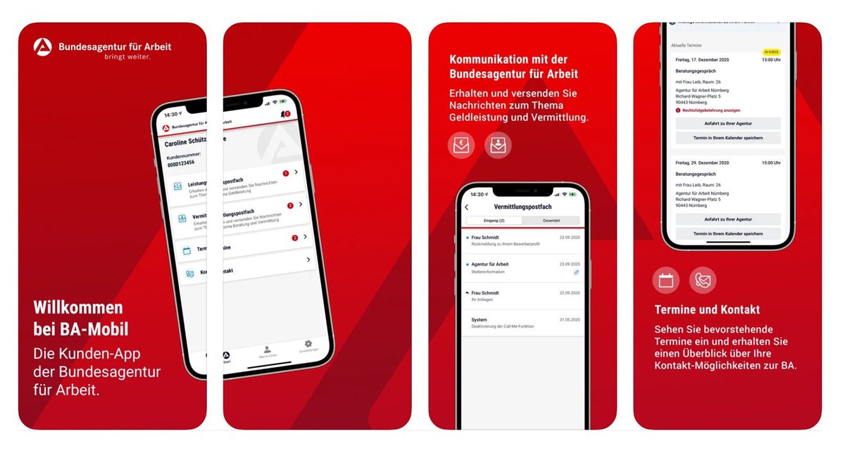 Die Kunden-App #BA-mobil 📲macht Kommunikation mit der Agentur für Arbeit jederzeit &amp; überall möglich. Alle Funktionen &amp; Vorteile der App auf einen Blick 
➡️ arbeitsagentur.de/arbeitslos-arb…