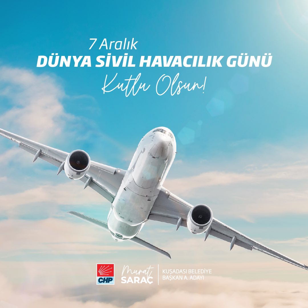 “İstikbâl göklerdedir”
Sivil havacılığa gönül ve emek veren herkesin 7 Aralık Uluslarası Sivil Havacılık Gününü kutluyorum.  
#uluslararasısivilhavacılıkgünü