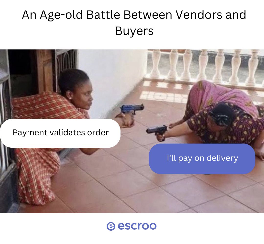 Escroo_Services's tweet photo. 😅😅
And then there’s us in the middle, making sure that both parties feel safe during the transaction while ensuring that they each get what they want 😇 https://t.co/oOijmePutA