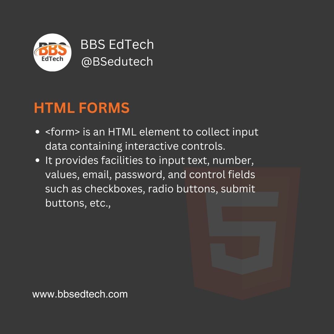 BSedutech's tweet image. Turning blank spaces into interactive places with HTML forms. 💡✨ #FormWizard #HTMLMagic #CodingJourney #bbsedtech