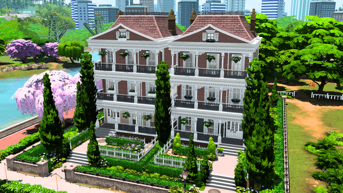 SimmySideUpYT's tweet photo. ✨New Speed Build✨

I built Twin New Orleans Style Townhouses in Willow Creek ready for the new #TheSims4ForRent expansion pack! 

Watch the speedbuild here!
>> https://t.co/uRsJjsc39G

@TheSims
@SimsCreatorsCom
@simsfederation
@TheSimmersSquad

#ShowUsYourBuilds #TheSims4 #NoCC https://t.co/QzklrlMz6B