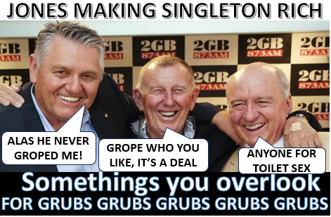 mryansisland's tweet image. Decade after Decade #AlanJones #2GB grub overlooked by #JohnSingleton who knew of Jones creepy &amp;amp; grubby sexual activities, Singleton chooses to ignore Jones very questionable past for $$$$ #Liberal party &amp;amp; #LNP cannot be excused for Jones ignorance or his #CashForComment