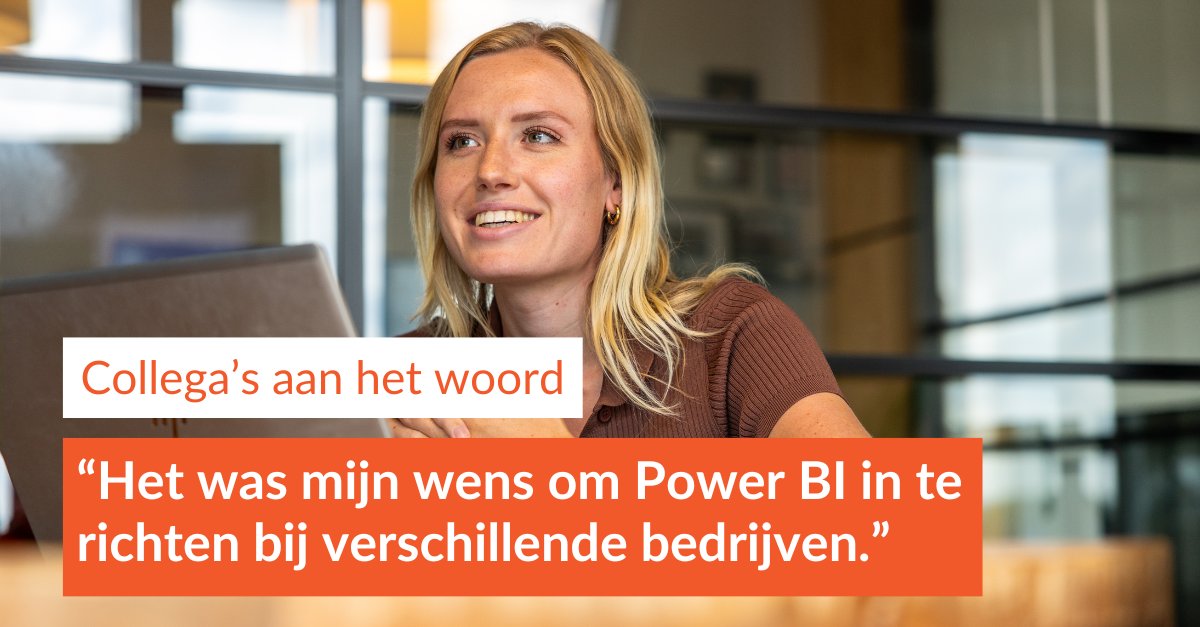 iqbs_BI's tweet photo. “Ik had de ambitie om Power BI te implementeren bij verschillende bedrijven, zodat ik diverse perspectieven kon ervaren en voortdurend uitgedaagd zou worden.” – Maartje, BI-consultant
Wil je ook meer horen over de ervaringen van onze collega's in hun werk? https://t.co/DDMtXFBeUA https://t.co/lvjpdCQPyo