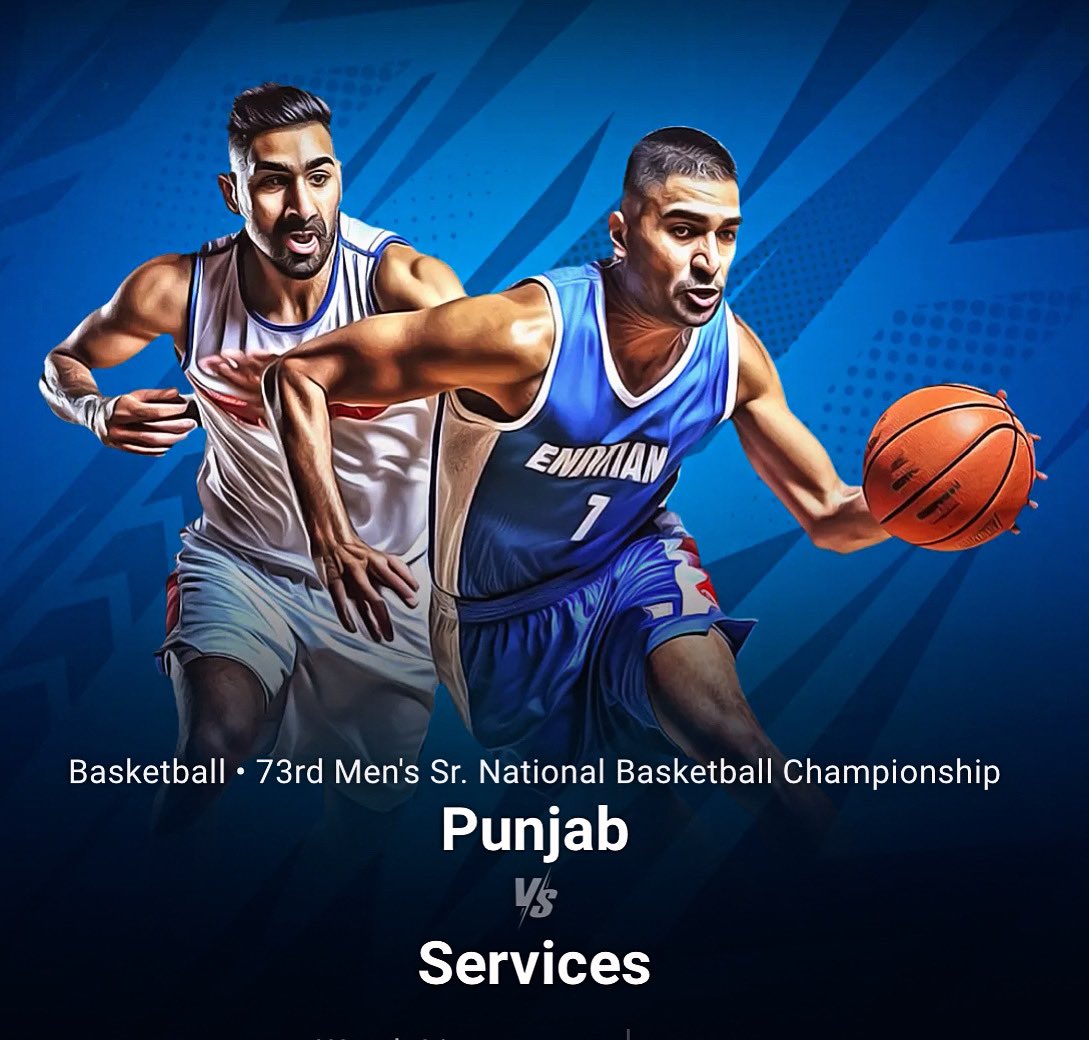 punjabbask97805's tweet image. 🏀🔥 Don't miss the showdown! Men's Punjab vs Services match at 6.30 PM on Court No.1, Guru Nanak Stadium.  #PunjabVsServices #BasketballShowdown #GameTime 🏆👭