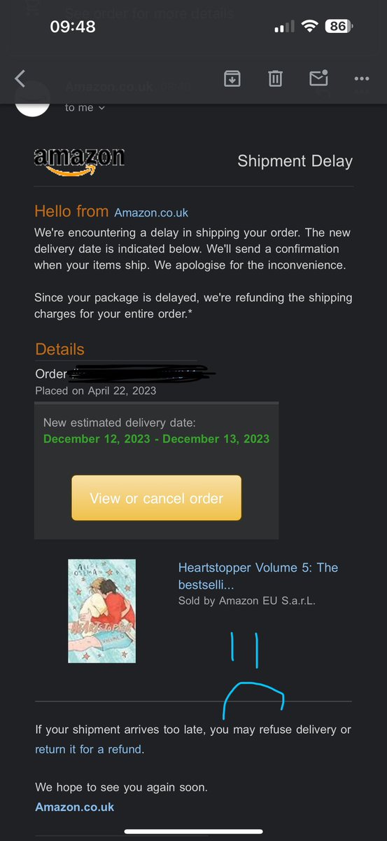 simA2933's tweet photo. 😭😭😭 #Heartstopper #volume5 #delayed https://t.co/KKtYqF6srk