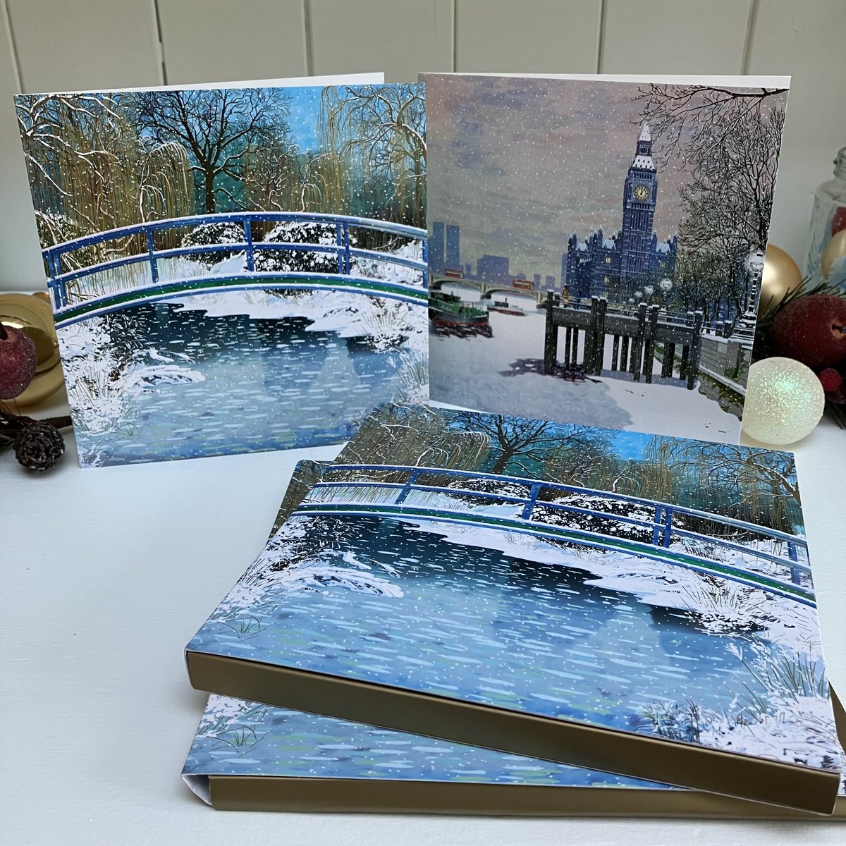 arillustrate's tweet photo. Christmas for me begins in March working on illustration styles for festive projects. This year one set inspired by Monet &amp; one by the @NationalGallery I’m pleased to say here are the results of this years Christmas card packs commissioned by the @NationalGallery #MerryChristmas https://t.co/R1YRQWIJeT