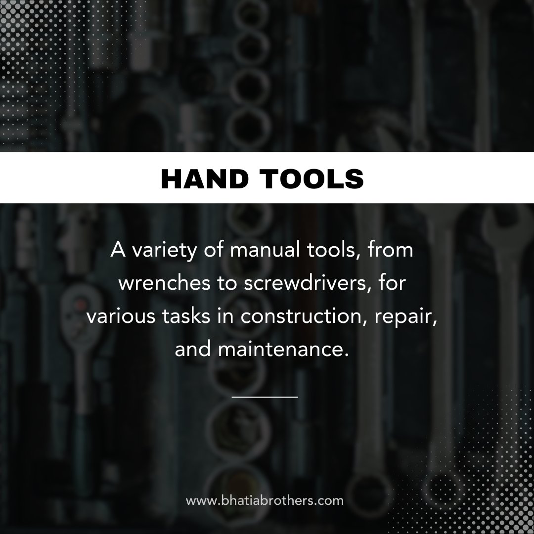 bhatia_holdings's tweet photo. Hand Tools

Precision meets craftsmanship in every tool. Explore the art of fine workmanship with Bhatia Brothers' extensive range of hand tools.

#BhatiaBrothers #HandToolsUAE #ToolsoftheTrade #DIYUAE #CraftsmanTools #PowerToolsUAE #HomeImprovementUAE #ToolBoxEssentials https://t.co/ho6b05Wf1m