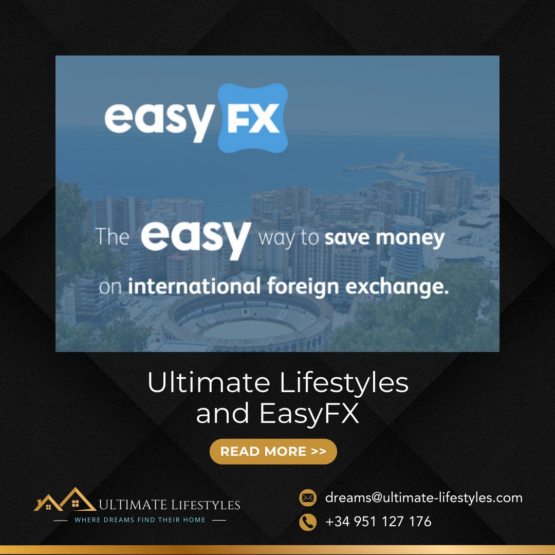 In today's globalized world, the importance of optimizing international currency exchange cannot be overstated.

LINK: eu1.hubs.ly/H06y9SX0

Contact us:
P: +34 951 127 176
E: dreams@ultimate-lifestyles.com
W: eu1.hubs.ly/H06y9HS0

#LuxuryRealEstate #LuxuryLiving #easyfx