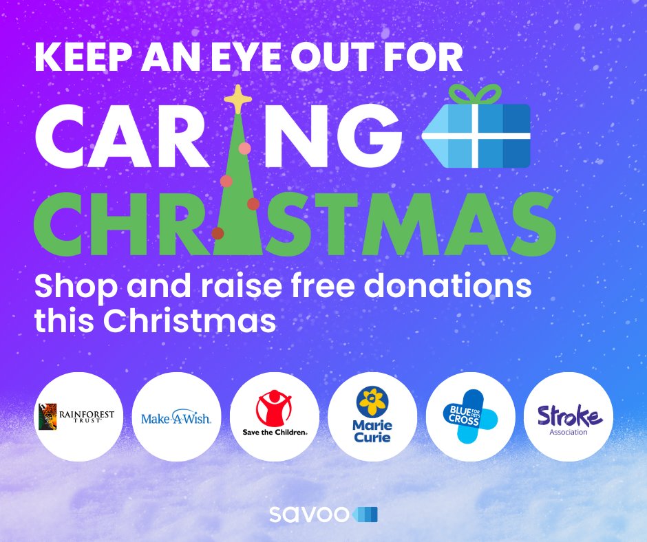 Savoo's Caring Christmas for #mariecurie week continues until 10 Dec - do your shopping at savoo.co.uk Benefit from a discount code from a variety of retailers &amp; raise money for Marie Curie!

#savings #mariecurie #christmasshopping