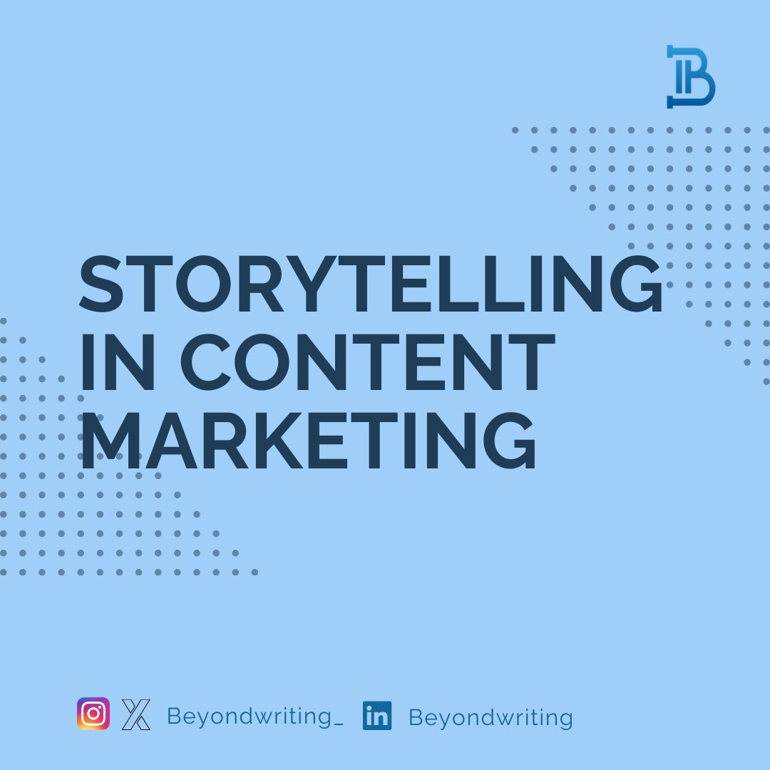 BeyondWriting_'s tweet photo. Storytelling in content marketing is a powerful tool that exceeds mere information delivery—it connects with audiences on an emotional level, making content memorable and impactful. By weaving narratives, brands can engage audiences and humanise their message. https://t.co/vD1bcOY2In