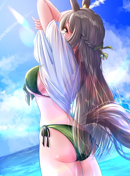 #今年も残りわずかなので今年一番伸びた絵を貼る見た絵描きさんも強制でやるぬぎぬぎ水着ダイヤちゃん 