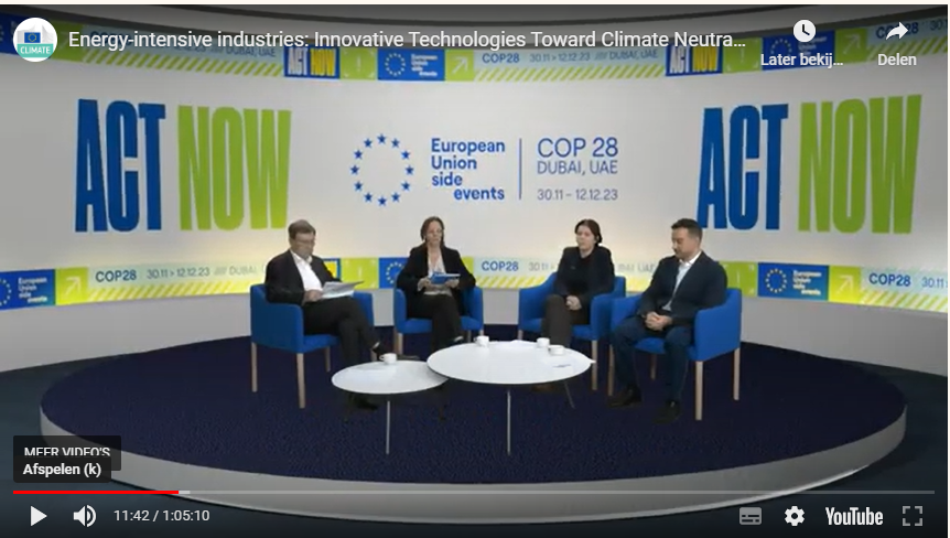 Our project coordinator, Liesbeth Horckmans from <a href="/VITObelgium/">VITO</a> , proudly presented #Carbon4Minerals at the COP28 EU side event, "Energy-intensive industries: Innovative Technologies Toward Climate Neutrality." 🚀
📽️Register &amp; watch the recording here: bit.ly/4a6o4cS