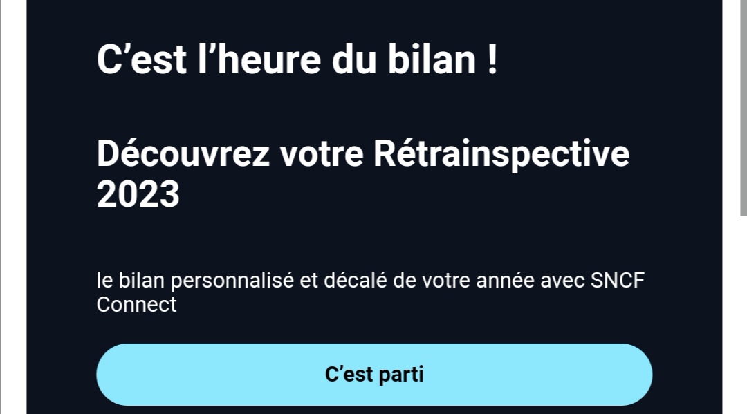 Cr30s's tweet photo. La SNCF qui se met à la mode de la rétrospective. Bon déjà faut bien le justifier ce service marketing, passons.

Spoiler Alert : le train lui n'est jamais à l'heure https://t.co/0BqIOLX6TJ