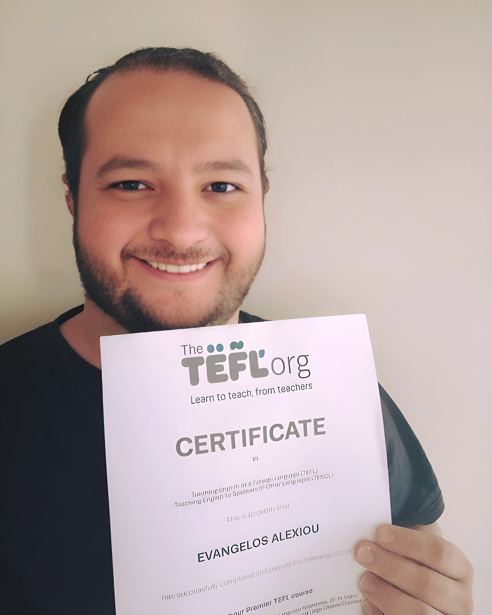 🎉 Exciting news! 🍎✨ Officially a certified English Language Teacher! Achieving this lifelong dream wasn't easy, but every challenge was worth it! Huge thanks to @TEFLOrg for the platform and @DMUglobal for the TEFL program opportunity. Ready for the next chapter! 📚🌍