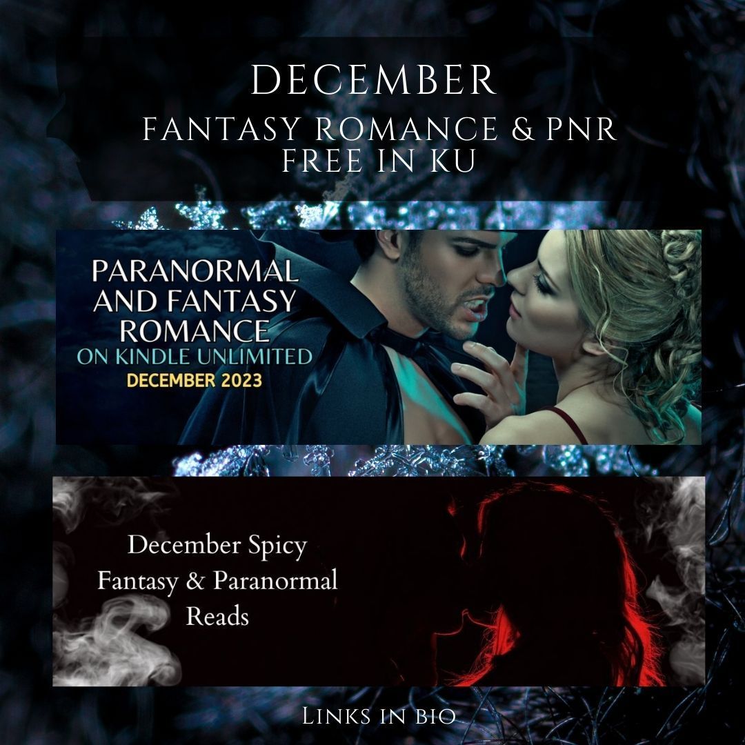 ♡ Choose from plenty of KU Romantasy &amp; PNR books from these book fairs ♡ 

♡ Paranormal and Fantasy Romance on KU: books.bookfunnel.com/pnrkudec2023/z… 

♡ December Spicy Fantasy/Paranormal romance in KU: books.bookfunnel.com/december_spicy…