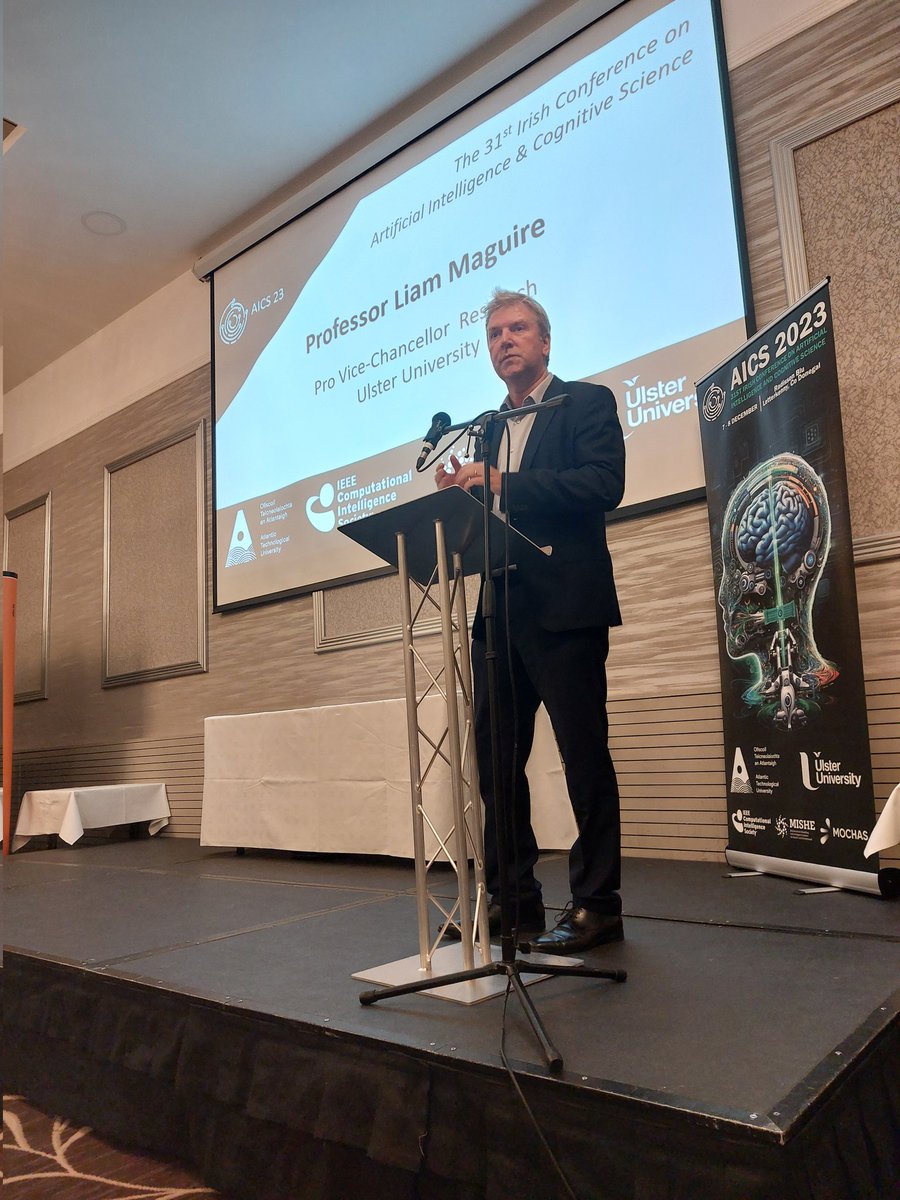 ATU Research Donegal (@atu_researchdl) on Twitter photo Professor Liam Maguire, Pro-Vice Chancellor of Research from <a href="/UlsterUni/">Ulster University</a> providing a welcome address at the <a href="/AicsConference/">AICS Conference</a>
#AICS #AI Professor Liam Maguire, Pro-Vice Chancellor of Research from <a href="/UlsterUni/">Ulster University</a> providing a welcome address at the <a href="/AicsConference/">AICS Conference</a>
#AICS #AI