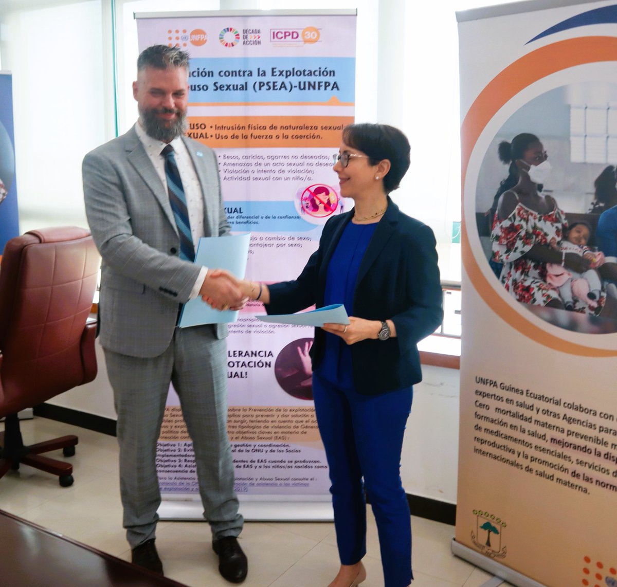 On behalf of UNFPA Equatorial Guinea, I was pleased to sign an MoU with SOS Children's Villages Organization in Malabo. The main objectives is to promote sexual and reproductive health &amp; rights thru the implementation of joint activities and strengthen effectiveness and impact