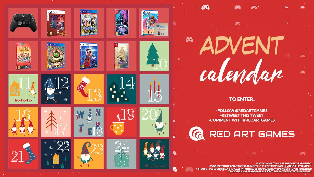 ADVENT CALENDAR 9 🎁 | The prize of today is Record of Lodoss War with its OST CD and artbook on Nintendo Switch 🎮😍
➡ To participate: RT this tweet+follow @redartgames 
&amp; reply with #RedArtGames
Winner to be announced on January 3, 2024.