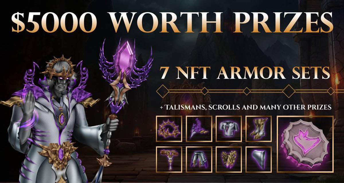 Join the World of the Abyss (WOTA) #Zealy Quests Contest❗️

Win💵5000 worth prizes: 7 exclusive NFT Armor Sets, talismans and many more!🔝🔥

To participate:
1️⃣ CLICK the surl.li/nzwfe 
2️⃣ COMPLETE the tasks;  
3️⃣ GET maximum XP!

#NFT #Web3Games #r4today #GiveawayAlert