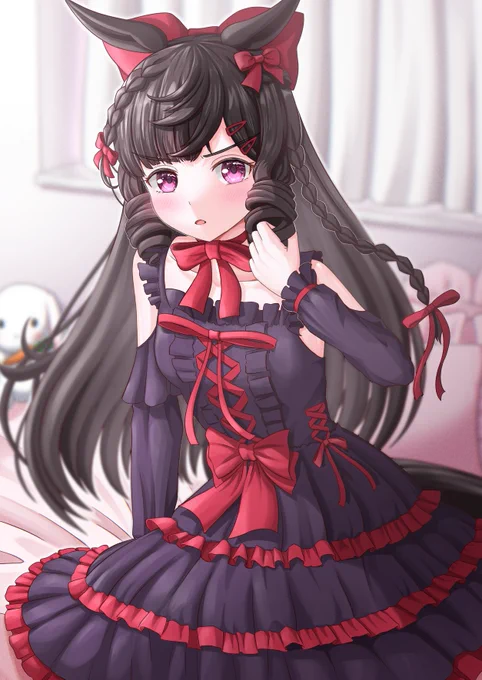 ダイイチルビーに懇願して地雷系のお洋服着てもらいたい(2) #ウマ娘 #ダイイチルビー
