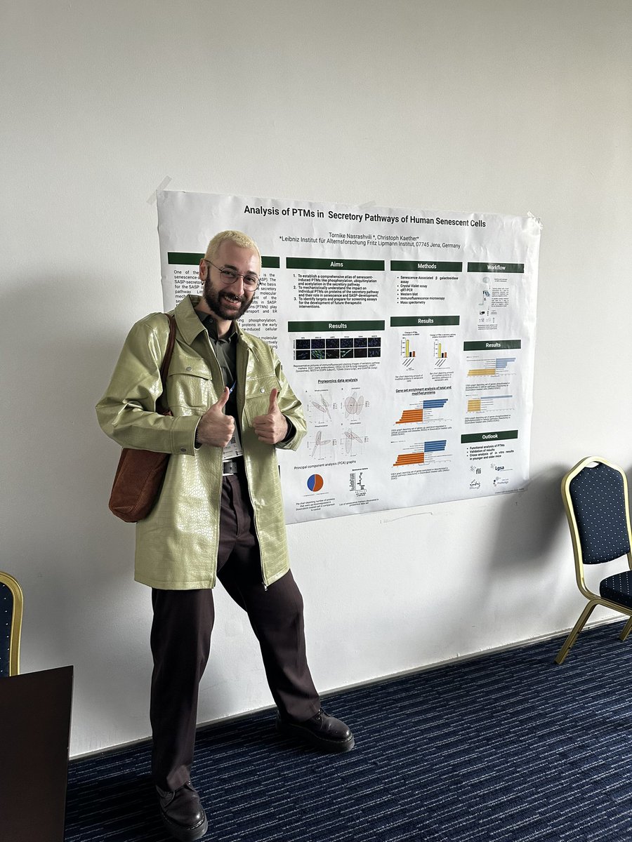 TornikeNas's tweet photo. Had a great opportunity to present my work again this year in Coimbra, Portugal on 3rd RESETaging conference. Huge thanks to organizers for funding my participation. P.S. Bringing US standard size poster in European conference has its consequences 🙈 having to find a nearest wall https://t.co/lWxvkpYUda